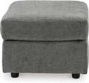 Stairatt Rectangular Gray Upholstered Ottoman Cushioned