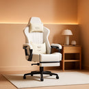 Ivory Bluetooth Speaker Gaming Chair With Footrest