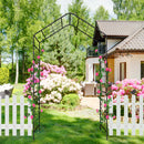 Metal Garden Arch L56.3'' x W16.93'' x H94.5'' Climbing Plants Support Rose Arch Outdoor Black