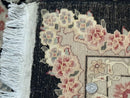 Pak Persian Tabriz Rug 8.6 x 11.6, Black Pink, Traditional Elegant Formal Oriental Carpet, Dining Room Rug, Fine 225 KPSI