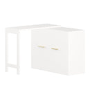 Twin Size Murphy Cabinet Bed with Adjustable Position Desk, Murphy Chest Dresser Bed with Foldable Cushion for Guest Room,Small Space, White