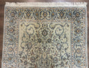 Persian Kashan Rug, Unique Colors, 225 KPSI, Light Green and Light Blue