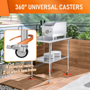 Stainless Steel Table 30 x 36 Inches Metal Prep Table with Adjustable Undershelf Wheels Stainless Table for Commercial Kitchen, Outdoor, Restaurant, Hotel & Garage