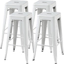 30 Inch Stacking Metal Bar Stool Indoor Outdoor Use