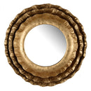 Round Wall Mirror With Metal Frame, Accent Mirror For Living Room - Gold