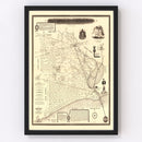 Vintage Map of Jefferson County, Texas 1898