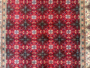 Turkish Sivas Rug 4x6, Red and Cream, Allover Design, Handmade Vintage