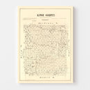 Vintage Map of Knox County, Texas 1879