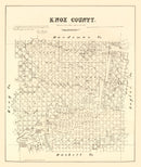 Vintage Map of Knox County, Texas 1879