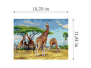 Gobelin canvas for halfstitch without yarn after Friedrich Wilhelm Kuhnert - Giraffes (fragment) 3308J