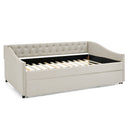 Upholstered Daybed With USB Charging & Pull Out Bed