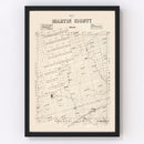 Vintage Map of Martin County, Texas 1894