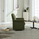 Swivel Accent Chair Modern Barrel Armchair with Wood Base for Bedroom Reading Waiting Living Room