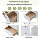 Shaker Free Standing Bathroom Vanity Cabinet With Sink, Soft Close Drawers, Soft Close Doors