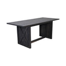 70.87' Farmhouse Large Dining Table for 6-8 People,  Rectangular Wood Dining Table, Rustic Kitchen Dinner Table with X Solid Legs for Dining Room & Living Room,  Gray