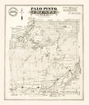 Vintage Map of Palo Pinto County, Texas 1880