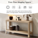 Mirod Modern Farmhouse Console Table,Elegant Minimalist Design with Premium Wood Veneer and Rounded Corners