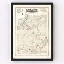 Vintage Map of Palo Pinto County, Texas 1880