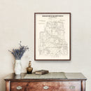 Vintage Map of Rains County, Texas 1870