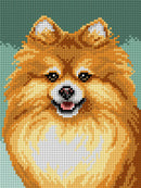 Pomeranian Dog Portrait Needlepoint Canvas by Orchidea 3332F