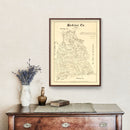 Vintage Map of Sabine County, Texas 1879