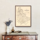 Vintage Map of San Jacinto County, Texas 1879