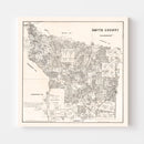Vintage Map of Smith County, Texas 1880