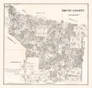 Vintage Map of Smith County, Texas 1880