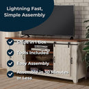 65 Inch Solid Wood TV Stand With Ample Storage Cabinet