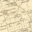 Vintage Map of Taylor County, Texas 1890
