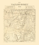 Vintage Map of Taylor County, Texas 1890