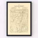 Vintage Map of Taylor County, Texas 1890