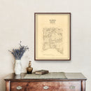 Vintage Map of Titus County, Texas 1880