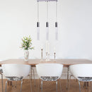 Acrylic Cylinder Chandelier // 3 Light