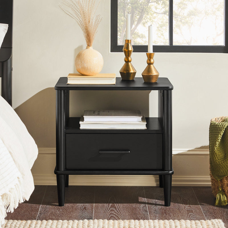Spindle Transitional 1-Drawer Nightstand