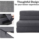 Memory Foam Sleeper Chair With Washable Cover Dark Gray