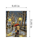 Gobelin canvas for halfstitch without yarn after Gerda Wagener - A Riding Tour in the Snow 3357H