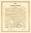 Vintage Map of Young County, Texas 1879