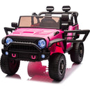 24V Two-Seater Kids Ride On Truck Car W/Parents Control,200wx2,Seat width 20.28in,Four-wheel Suspension,LED Lights,Music,MP3,Bluetooth,Two independent seat belts,Suitable for off-road For Kids Aged 3+