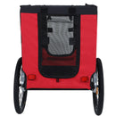 Large Folding Bike Trailer for Dogs – 120LB Capacity All-Terrain Pet Carrier, Durable Steel Frame for Cycling, Jogging, Camping & Outdoor Adventures, Black- Red