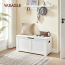 Cloud White LargeCapacity Storage Bench Hinges Chest