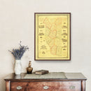 Vintage Map of Clermont County, Ohio 1857