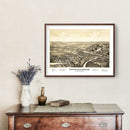 Vintage Map of Pittsfield, Maine 1889