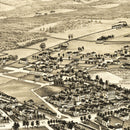 Vintage Map of Pittsfield, Maine 1889