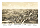 Vintage Map of Pittsfield, Maine 1889