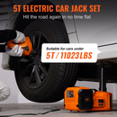 12 in 1 Electric 5 Ton Hydraulic Car Jack and Air Pump with Electric Impact Wrench