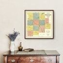 Vintage Map of Fairfield County, Ohio 1889