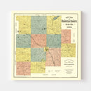 Vintage Map of Fairfield County, Ohio 1889