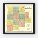 Vintage Map of Fairfield County, Ohio 1889