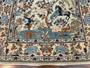 Persian Kashan Pictorial Rug 4.6 x 7, Hunting Scene, SIgned by Masterweaver, Animal Pictorials, Rare, Handmade, Wool, Vintage, Very Fine